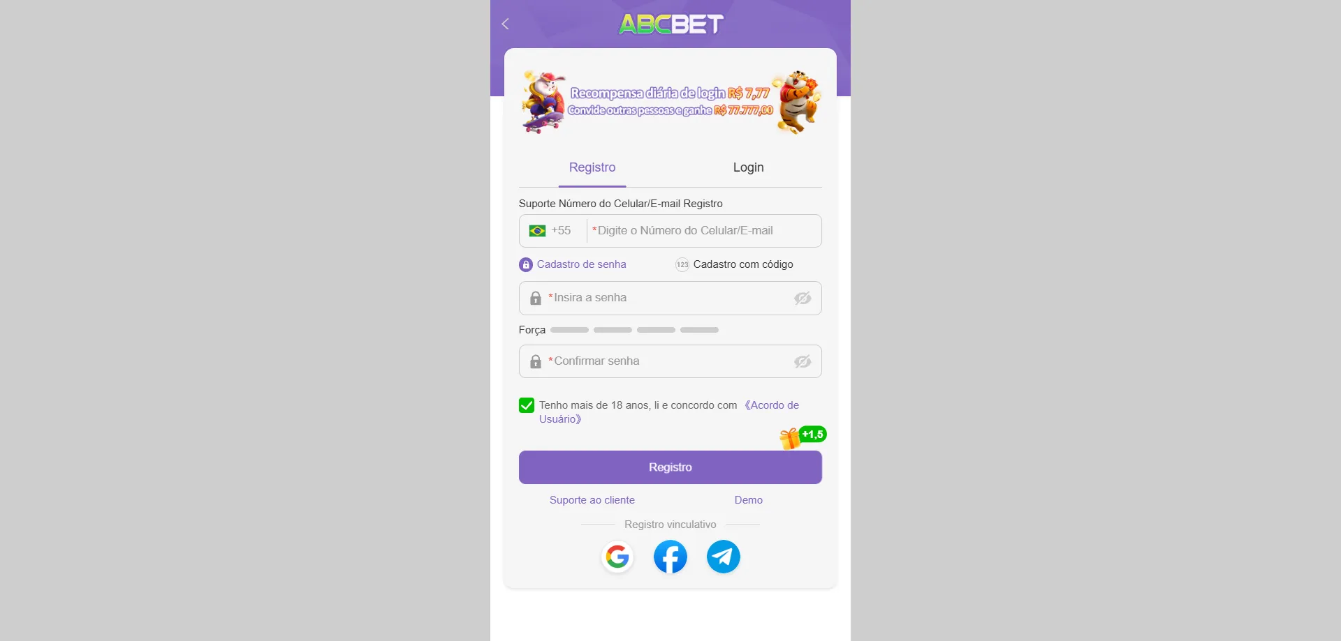 Aplicativo e site mobile da abc bet para jogadores brasileiros