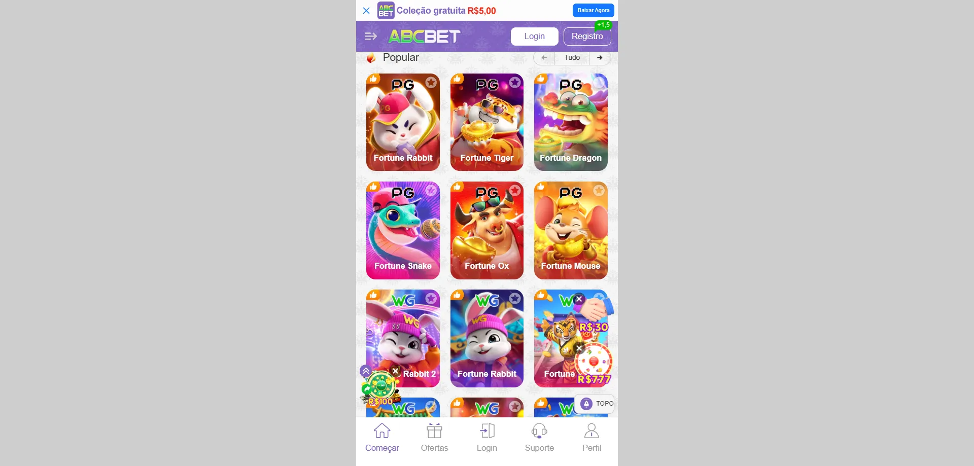 Bônus de boas-vindas Abcbet Casino — slots e jogos com depósito inicial